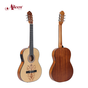Bodi tipis gitar klasik elektrik 39 ", senar nilon gitar Cutaway EQ 7545(AC172CE) - Product Image 1