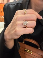 Joyería Fina, Oro Amarillo de 18K, Diamante Cultivado en Laboratorio Certificado por IGI, 0.5CT 1CT 1.5CT, Corte Redondo, VS-VVS, Anillo de Bodas