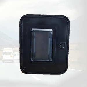 Offre Spéciale <span class=keywords><strong>prix</strong></span> direct d'usine porte de remorque en forme de larme de RV noir avec fenêtre de poussée porte en forme de larme de RV - Product Image 1