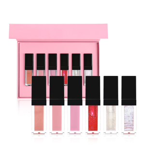 Grosir kustom Logo Vegan <span class=keywords><strong>Kit</strong></span> Lip Gloss 6 warna Set Lipgloss dengan Label privat-membuat <span class=keywords><strong>Kit</strong></span> rias merek Anda sendiri - Product Image 1