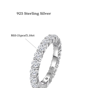 Anel Feminino de Luxo Aivenchy com Diamante Cultivado em Laboratório, Joia Fina em Prata Esterlina 925, Anel de Dedo Feminino de Luxo com Moissanite - Product Image 3