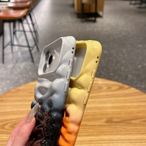 <span class=keywords><strong>Coque</strong></span> antichoc en TPU souple plissée et froissée, effet dégradé 3D brillant effet crème glacée, pour <span class=keywords><strong>iPhone</strong></span> Air 17 16 15 Plus <span class=keywords><strong>14</strong></span> 13 Pro Max - Product Image 3