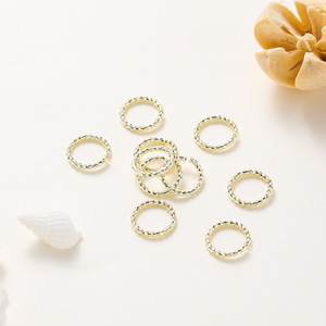 <b>Copper</b> Plated Twisted Open Jump Rings For <b>Bracelet</b> Making Chain Shape Jewelry Findings 14k 18k Gold Platinum Finish - Product Image 5