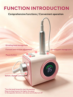 Perceuse à ongles électrique professionnelle sans fil, rechargeable par USB, 35000 tr/min, puissante, personnalisable, en acier inoxydable, sans balais, pour pédicure, vente en gros