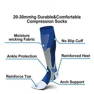 Chaussettes de compression pour mollets, pour le sport professionnel, la course à pied et la remise en forme - Product Image 3