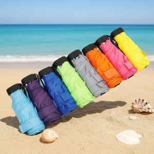 Parapluies de poche promotionnels personnalisés pour l'extérieur, mini parapluies de voyage de marque avec protection UV, parapluies pliables transparents à 5 sections pour la pluie - Product Image 3