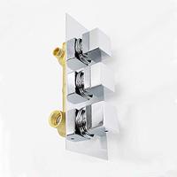 Solide à 3 Voies En Laiton Mitigeur thermostatique Douche Vanne de Dérivation D'eau D'entrée 3/4 "Connexion Femelle, sortie 1/2" Connexion Mâle