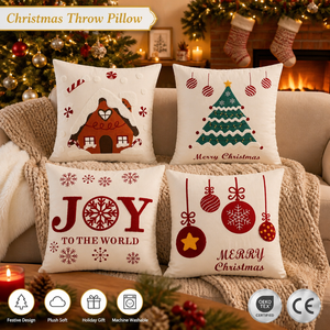 Coussin décoratif <span class=keywords><strong>de</strong></span> Noël Aodu, motif festif Père Noël, bonhomme <span class=keywords><strong>de</strong></span> neige, renne, plaid, pour <span class=keywords><strong>canapé</strong></span>, vente en gros, direct usine - Product Image 1