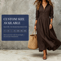 Robe chemise tissée d'automne pour la plage, les vacances, les voyages, les tenues décontractées, le bureau, les boutiques, les fêtes, sur mesure, marque privée