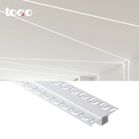 Profilé en aluminium de plâtre de canal encastré de haute qualité Lumière linéaire à LED dissimulée domestique en alliage d'aluminium