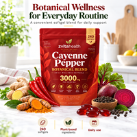 Gélules de piment de Cayenne haute puissance 3000mg à marque privée avec Oméga-3 CoQ10 D3 K2 - Complexe 20-en-1