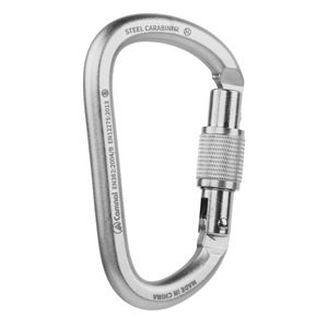 Canmol Steel Carabiner D-Shape Locking Safety Buckle For Climbing Mountaineering Rappelling Caving Equipment - Product Image 1
