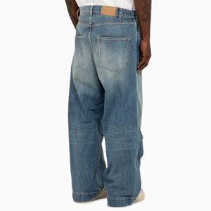 Jeans à jambes larges Studio Y2K 100% coton bleu clair délavé pour hommes - Product Image 3