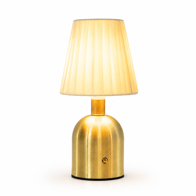 Wholesale Gold Brass Rechargeable Cordless LED Touch Button USB-C Charging Warm Hotel Home Bedroom Nightstand Decor Table Lamp