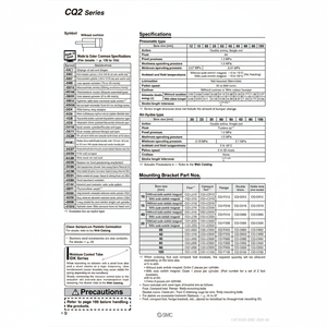SMC Pneumatics Cylindre Compact CQ2B80-25DZ Pièces Pneumatiques - Product Image 1