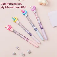 Cute Cartoon Shape Pen Creative Crystal Glitter Quicksand Pen