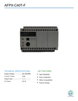 Contrôleur programmable d'occasion P-an Smart PLC AFPX-C40T-F Série FP-X pour l'automatisation industrielle