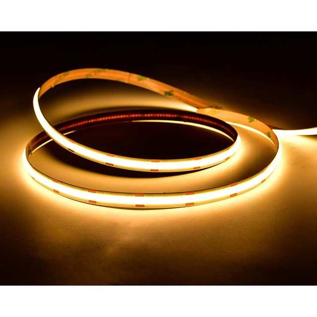 Ready to ship High End 480led/m COB LED Strip 24V DC 8mm Seamless Dotless Lighting for Interior Design