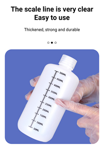 Chất lượng cao rỗng tốt nghiệp Thuốc thử chai nhựa hóa chất chai với graduations phòng thí nghiệm Thuốc thử HDPE mẫu chai - Product Image 2