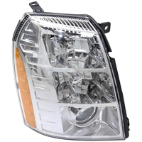 Phare de voiture pour Cadillac Escalade 2007-2014 1er Design Chrome Ambre Phares d'angle Phares Assemblage GM2502348 25897648