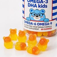 Gummies Omega-3 DHA pour le soutien cérébral des enfants avec Omega 6 & 9 - Mémoire et développement cognitif