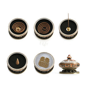 Venta al por mayor decoración del hogar varitas de incienso conos bobinas <span class=keywords><strong>Santo</strong></span> tibetano Lotus incienso titular bronce Mini quemador de incienso - Product Image 4