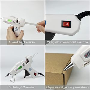 Kit de pistolet à colle chaude avec 30 bâtons de colle, préchauffage rapide, haute température, pour l'école, l'artisanat, le bricolage, les réparations rapides à domicile - Product Image 3