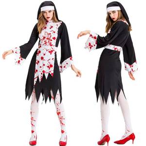 Costume de Nonne Sanglante d'Halloween, Tenue de Vampire ou de Zombie pour Adulte, Idéal pour Fêtes, Carnavals et Spectacles de Cosplay - Vente Flash - Product Image 1