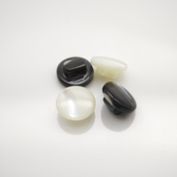 Kancing Kerang Mutiara Alami Bulat Berkilau 16L Putih Hitam untuk Mantel & Pakaian Luar (Ready Stock)