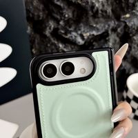 Étui de protection magnétique en cuir PU grainé avec charnière pour iPhone Duo 18, coque antichoc à rabat pour iPhone Duo Ultra