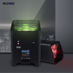 Беспроводной аккумуляторный прожектор SHEHDS 6*18 Вт RGBWAUV 6-в-1 с перезаряжаемой батареей, кейсом для транспортировки, управлением через приложение и Wi-Fi, направленный вверх свет - Product Image 5