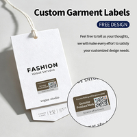 Étiquettes et tags personnalisés pour vêtements, en papier blanc de luxe 700 g/m² avec estampage à chaud doré, pour robes et tenues