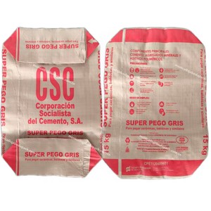 <span class=keywords><strong>Bolsas</strong></span> <span class=keywords><strong>de</strong></span> válvula <span class=keywords><strong>de</strong></span> sellado termofusible 15kg 20kg 50kg Saco <span class=keywords><strong>de</strong></span> cemento Plástico laminado PP Bolsa tejida para hormigón - Product Image 1