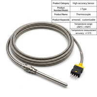 Sonde thermocouple de type J de précision avec câble personnalisable pour la surveillance thermique