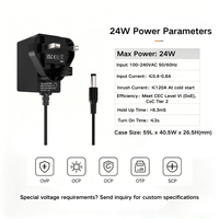 Adaptateur d'alimentation réglable MYIXI DC 12V 2A 16.8V 1.42A certifié pour mini-réfrigérateurs, aquariums, éclairage LED