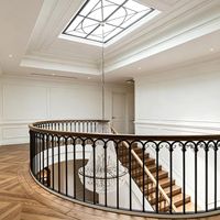Rampe d'escalier moderne en fer forgé, main courante pour escalier en colimaçon, balustrade de balcon en fer forgé, peignable, sur mesure, directement de l'usine