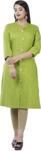 Élégant solide Viscose rayonne femmes droite salwar Kurtis vert rides ensemble vente en ligne indien et pakistanais vêtements nouveau - Product Image 2