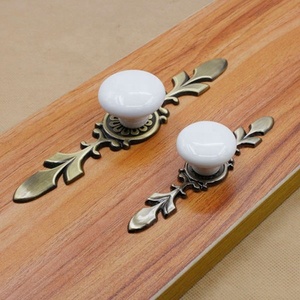 Gran oferta de pomos de cerámica blanca, manija de <span class=keywords><strong>muebles</strong></span>, pomos de puerta de armario - Product Image 5