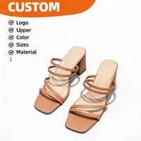 Nouvelles mules décontractées à talon carré convertible et double bride pour femme, sandales à bout ouvert, idéales pour l'été 2026