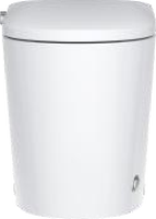Toilette sans eau en céramique à poser au sol, sans électricité, avec télécommande, double chasse, siège chauffant et chasse par gravité