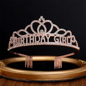 Yoliyolei Wholesale Fantastic Girls、Vintage Wholesale Happy Discount Beauty Pageant Crowns Birthday Tiaras/