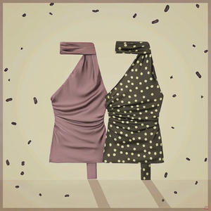 Chaleco Informal Asimétrico Transpirable de Otoño para Mujer de Olympiad Industries, Top Corto sin Mangas con Pliegues Retro - Product Image 3