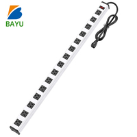 Multiprise industrielle robuste 15A 220V avec 18/20 prises, interrupteur de réinitialisation, rallonge et protection contre les surtensions pour garage