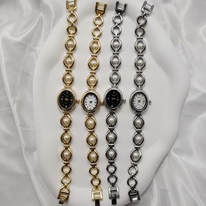 Nuovi <span class=keywords><strong>Orologi</strong></span> da Polso Ovali Vintage per <span class=keywords><strong>Donna</strong></span>, Ragazza e Studentessa, Gioiello Bracciale con Perle - Product Image 3