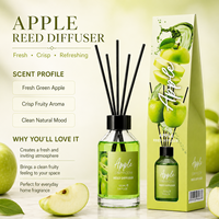 Ensemble diffuseur à bâtonnets 100 ml avec emballage personnalisé, huile diffuseur florale fruitée pour les boutiques de cadeaux et les chaînes de décoration intérieure