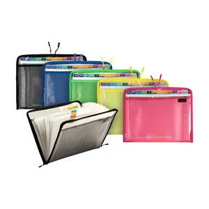 zhejiang file storage bag plastic zip grid filing bags folders pvc mesh document paper organizer bag for school office
