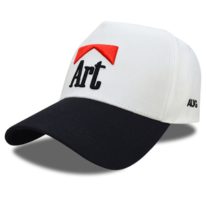 หมวกกีฬาหมวกเบสบอลผ้าฝ้าย5แผงรูปมงกุฎสูงโลโก้ปักลาย3D แบบกำหนดเอง - Product Image 3