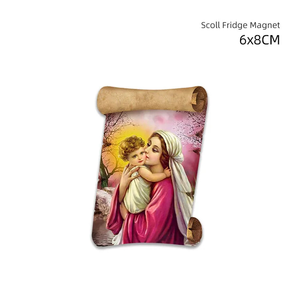 Vente en gros de décoration d'intérieur bon marché Scoll Aimant de réfrigérateur en céramique Impression personnalisée Autocollants de carreaux de sublimation souvenir avec magnétique doux - Product Image 5