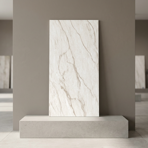 Platinum Bianco Full Body Matte Porcelain Tiles 2x4 Ft Marble Look for Residential Wall Floor Projects - Product Image 1