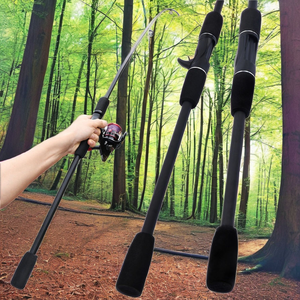 Caña de Pescar de Agua Dulce de 2 Secciones, Material de Fibra de Vidrio, Acción Media, 1.65m 1.8m 2.1m, Caña de Spinning y Casting para Perca y Lubina - Product Image 3